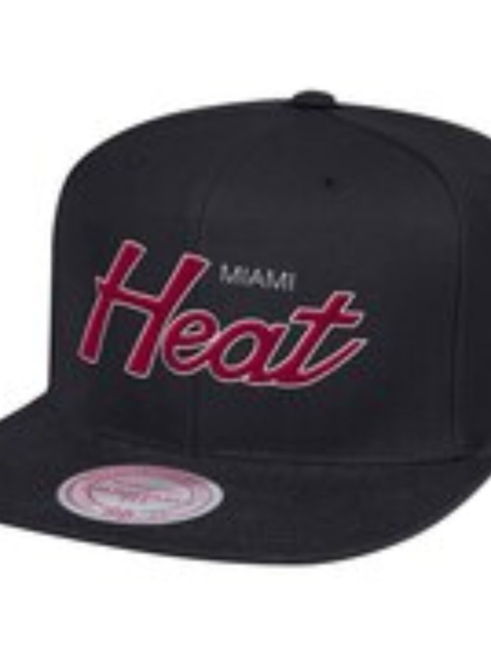 Mitchell & Ness NBA Specialty Miami Heat Snapback Baseball Cap in Black